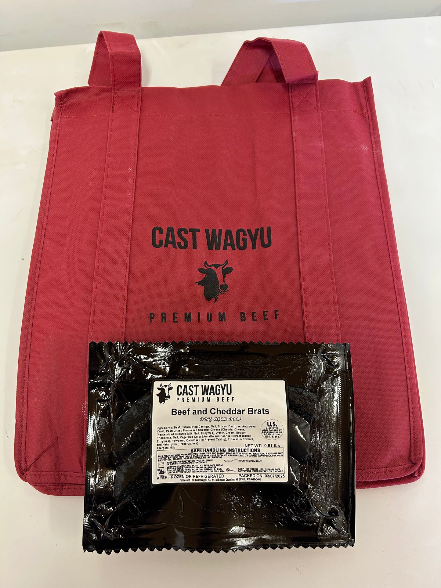 Beef and Cheddar Brats